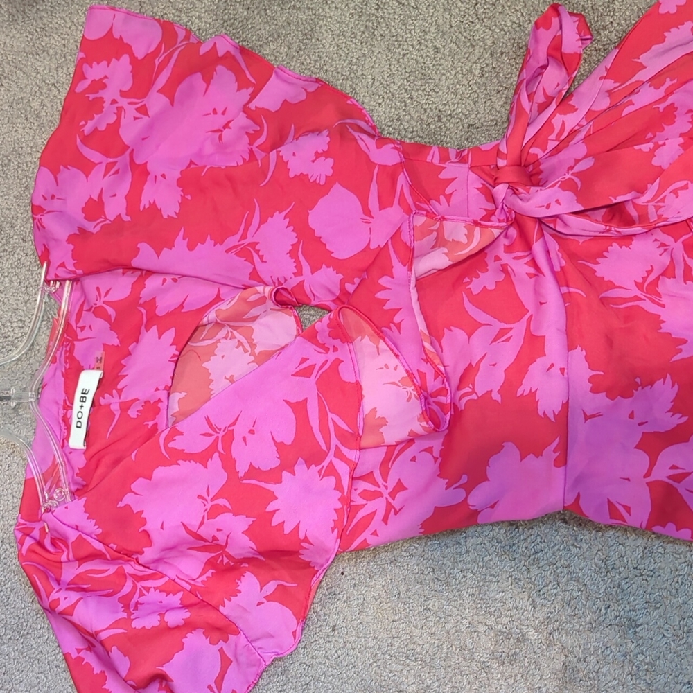 Bright colored wrap romper